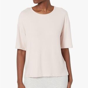 NWT Natori Calm Short Sleeve Knit Top Loungeware Rosette Sz Medium